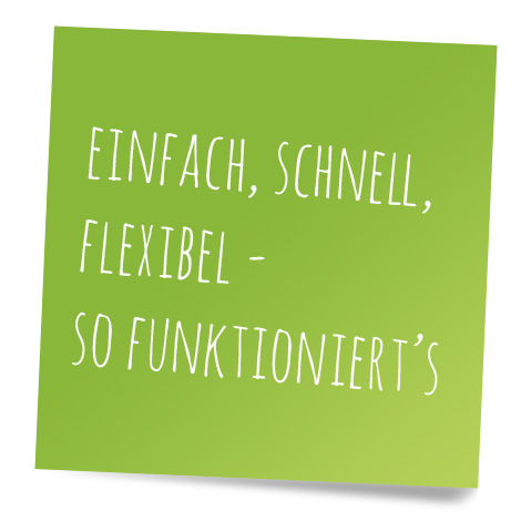 Einfach, schnell, flexibel - so funktioniert's